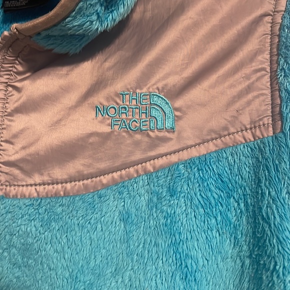 The North Face Girls zip up in blue and grey with hood size Large 14-16 - Picture 4 of 12